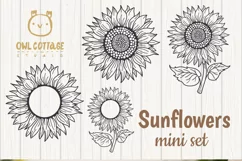 Sunflower Monograms svg, Sunflower mini bundle, Sunflower cl - Free Design of The Week Product Image 9