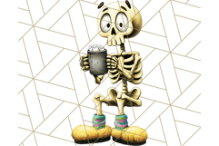 Quirky Skeleton Clipart PNG, Funny Halloween Bones Art Product Image 5