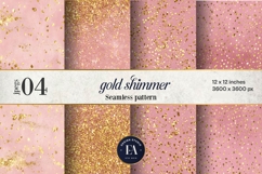 Pink Gold Shimmer Digital Paper, Glitter Texture Product Image 1