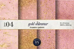 Pink Gold Shimmer Digital Paper, Glitter Texture Product Image 1