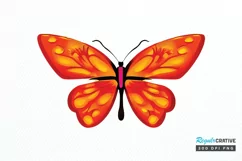 Watercolor Groovy Butterflies Sublimation PNG Product Image 1