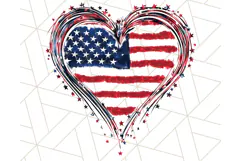 Coquette 4th of July Png, Patriotic Hearts and Bows Clipart Product Image 5