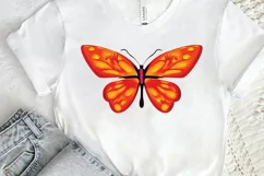 Watercolor Groovy Butterflies Sublimation PNG Product Image 2