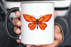 Watercolor Groovy Butterflies Sublimation PNG Product Image 3