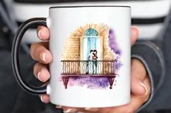 Watercolor The Bride and Groom Sublimation PNG Product Image 3
