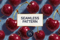 Glitter Coquette Cherry Pattern | Sparkly Glam Texture Paper Product Image 3
