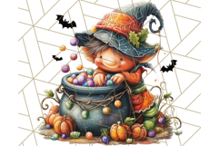 Spooky Gnome Village Clipart PNG Halloween Png Product Image 5