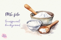 Flour Clipart PNG Sublimation Baking Clipart Product Image 1