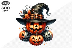 Halloween Pumpkins Sublimation - Clipart PNG Design Product Image 1