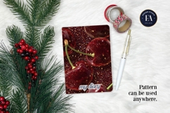 Glitter Coquette Cherry Pattern | Sparkly Glam Texture Paper Product Image 4