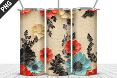 Flowers Tumbler Wrap | Sublimation Design | Tumble PNG Product Image 1