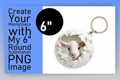 Cute Animal Circle Sublimation Design Product Image 1