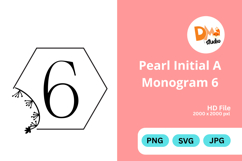 Pearl Initial Floral Monogram Product Image 1