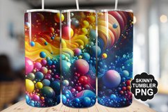 Colored Water Drops Tumbler Warp - Tumbler PNG Design Product Image 1