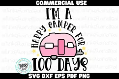 Happy Camper for 100 days - Camping svg - 100 days of school Product Image 1