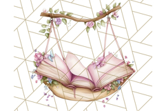Bookish Fairy PNG Clipart, Whimsical Reading Elements Png Product Image 5