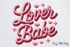 Lover babe PNG, Retro Valentine Sublimation PNG Product Image 1
