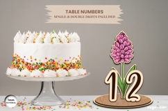 Hyacinth Table Numbers Laser Cut | Glowforge | SVG Product Image 3