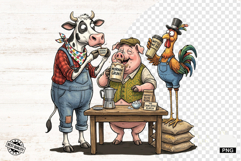 Whimsical Animal Drink Coffee - Whimsical Animals Clipart Product Image 1