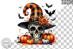 Halloween Skull Sublimation - Clipart PNG Design Product Image 1