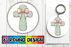Cheerful Circle Keychain Magic, Cross and Bow Product Image 1