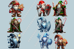Christmas Viking Gnome Clipart | 30 PNG Warrior Gnomes Product Image 3
