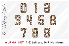 Leopard Print Alpha Set. Letters Numbers Clipart. Product Image 3