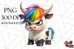 Angry Animal Clipart PNG, Duck, Aligator, Cow Product Image 4
