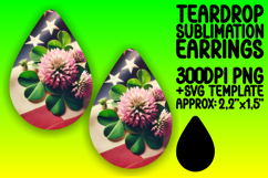 Elegant Teardrop Sublimation Design Art , USA Flag Product Image 1