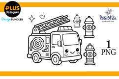 Kawaii Rides: Super Cute Car Coloring Fun Product Image 1