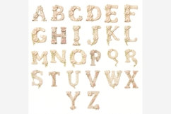 Floral Fabric Alphabet PNG Clipart Bundle, Vintage Product Image 2