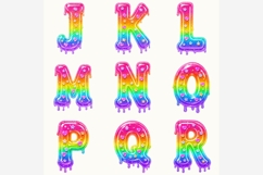 Jelly Gummy Alphabet PNG Bundle | 26 Rainbow Candy Letters Product Image 5