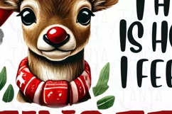 This is How I Feel Reindeer PNG, Christmas Deer Sublimation Product Image 5