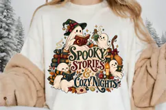 Spooky Stories and Cozy Nights Halloween Sublimation Design Product Image 2