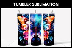 Watercolour butterfly tumbler wrap | Tumbler Sublimation Product Image 1