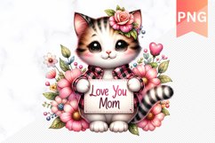 Love you mom Sublimation - Mother&#039;s Day Clipart PNG Product Image 1