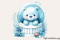 Pastel Cute Mermaid Watercolor Clipart PNG Product Image 1