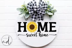 Home Sweet Home Svg | Sunflower Svg | dxf, eps, png Product Image 1
