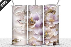 Flowers Tumbler Wrap | Sublimation Design | Tumbler PNG Product Image 1