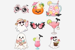 Summerween Clipart PNG Bundle | Cute Spooky Beach Halloween Product Image 4
