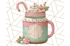 Pastel Christmas Clipart, Mint and Blush Holiday PNG Product Image 5