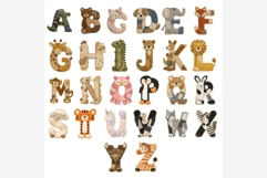 Patchwork Animals Alphabet PNG Bundle Product Image 2