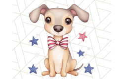 Patriotic Dogs Clipart, Cute 4th of July Puppies PNG Product Image 2