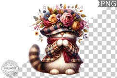 Floral Crown Cat Sublimation Clipart Bundle Product Image 9
