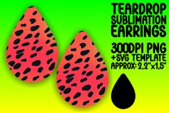Chic Gradient Leopard Teardrop Earring Wrap PNG Product Image 1
