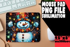 Holiday Cheer Snowman Sublimation for Mouse Mats Product Image 1