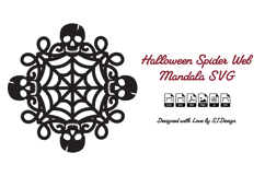 Halloween Spider Web Mandala Papercut SVG Product Image 2