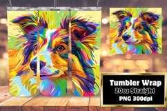 Dynamic Abstract Dog Tumbler Wrap 20oz Design Product Image 1