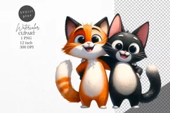 Cat clipart, Cats sublimation, Friends clipart Product Image 1