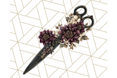 Floral Sewing Clipart PNG Vintage Sewing Elements Needlework Product Image 5